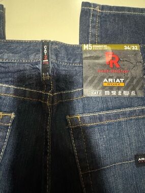 Ariat Men's Straight Jeans in Dark Blue Denim